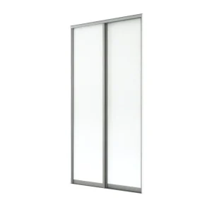 2x Portes d'armoire coulissantes - H: jusqu'à 2750mm L: 1200mm - MFC Blanc